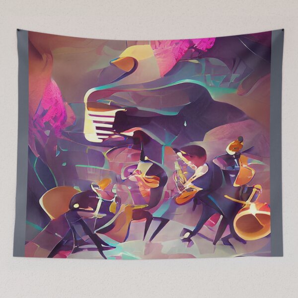 Item preview, Jazz Music Art - Jazz Club - Classical - Jazz Band - Jazz designed and sold by CattlettArt.