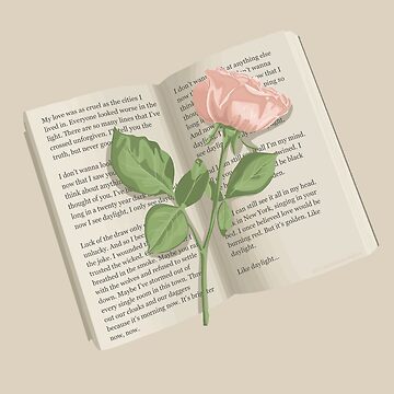 Artwork thumbnail, Taylor Daylight Lyrics Poetry Book With Pink Rose by ivyandstone