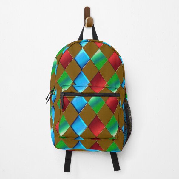 Item preview, Harlequin Pattern Red Green Blue Diamond Shapes designed and sold by CharJens.