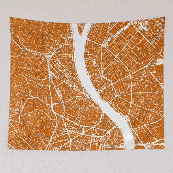 Item preview, Budapest, Hungary, City Map - Orange designed and sold by helloadventure.