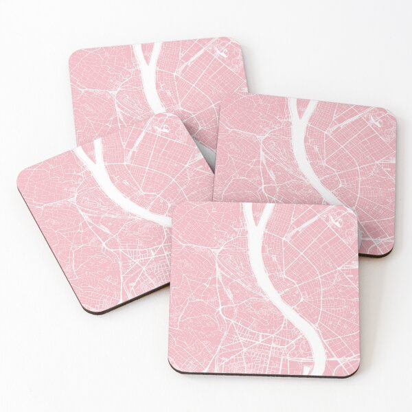 Item preview, Budapest, Hungary, City Map - Pink designed and sold by helloadventure.