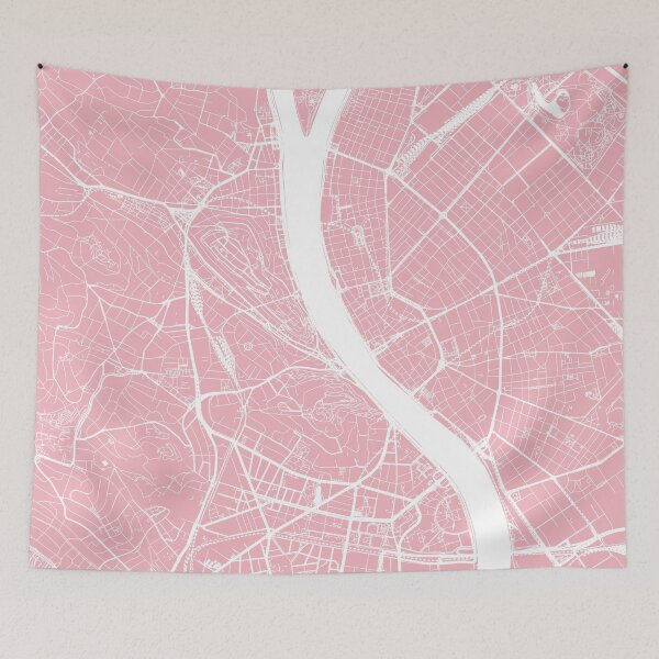 Item preview, Budapest, Hungary, City Map - Pink designed and sold by helloadventure.
