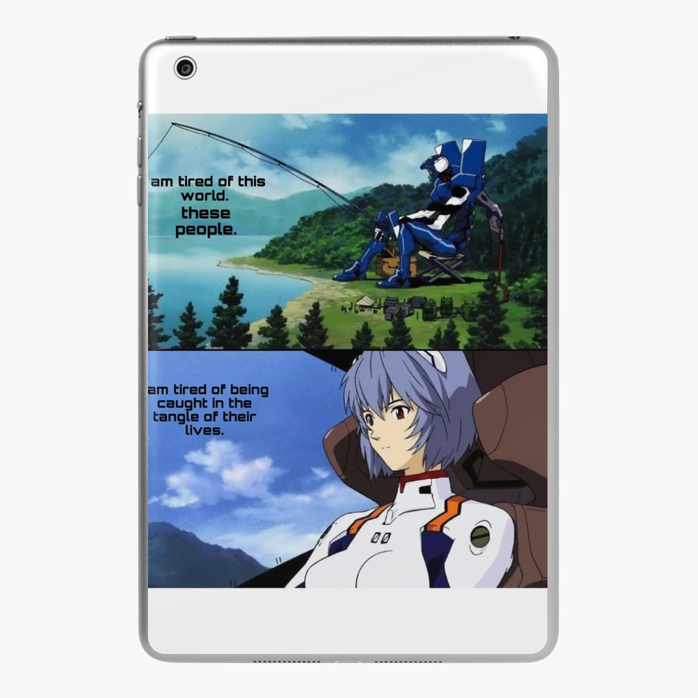 neon genesis evangelion rei ayanami fishing in her eva | iPad Case & Skin