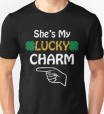 Funny St. Patrick's Day Couples- She's My Lucky Charm Unisex T-Shirt
