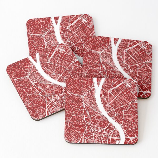 Item preview, Budapest, Hungary, City Map - Red designed and sold by helloadventure.