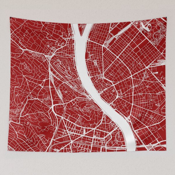 Item preview, Budapest, Hungary, City Map - Red designed and sold by helloadventure.
