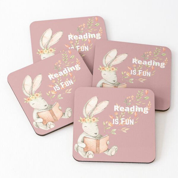 Item preview, Reading is Fun Rabbit, a gift for childrens birthday or first day in school designed and sold by LGMmugsdesign.