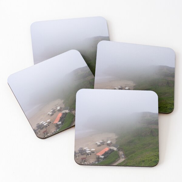 Item preview, Foggy view of Tynemouth Priory and Castle on the Long Sands Beach of Northumbria, England designed and sold by WorldScenery.