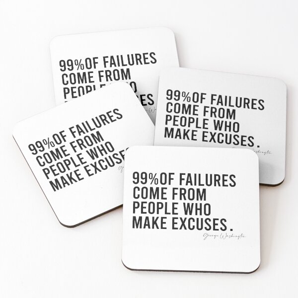Item preview, Quote George Washington 99% Of Failures..., Men Women President's Day motivational quotes designed and sold by Quote Frame.