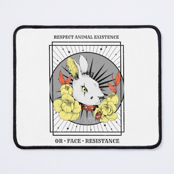 Item preview, Respect Animal Existence Punk Rabbit Go Vegan designed and sold by jrobdesignz.