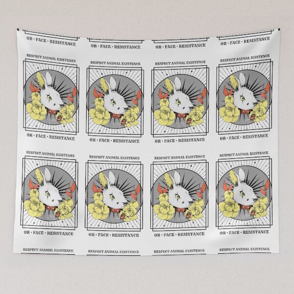 Item preview, Respect Animal Existence Punk Rabbit Go Vegan designed and sold by jrobdesignz.
