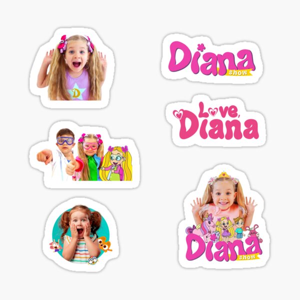 the-kids-diana-show-diana-sticker-pack-sticker-for-sale-by-meudya