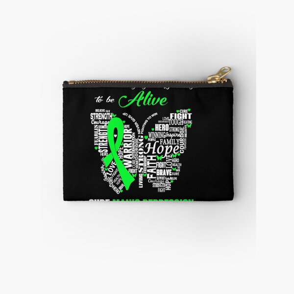 Item preview, Butterfly Ribbon Cure Manic Depression Awareness designed and sold by Tadmab.
