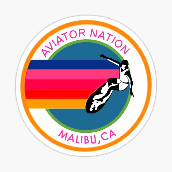 Aviator Nation Malibu, California Logo Sticker
