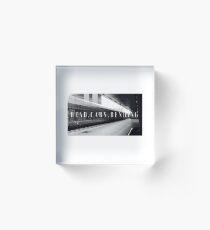 HEAD.CARS.BENDING TRAIN ART Acrylic Block