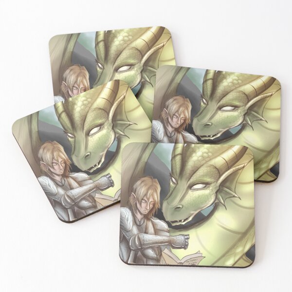 Item preview, Dragon and Dragonrider Reading Wants Attention designed and sold by ashmeyerart.