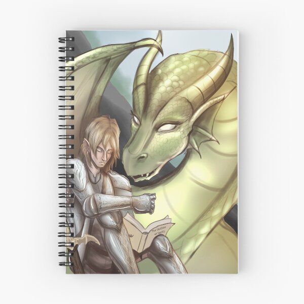 Item preview, Dragon and Dragonrider Reading Wants Attention designed and sold by ashmeyerart.