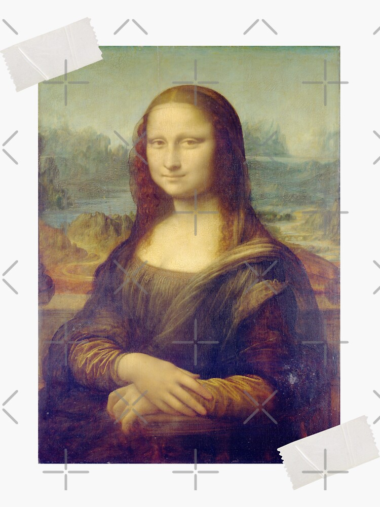 mona lisa off white painting