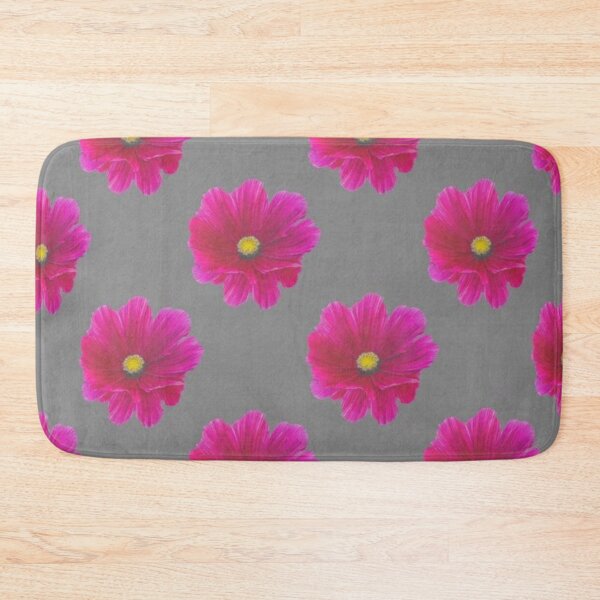 Item preview, FUCHSIA PINK COSMOS  FLORALS GARDEN GREY ABSTRACT designed and sold by sharlesart.