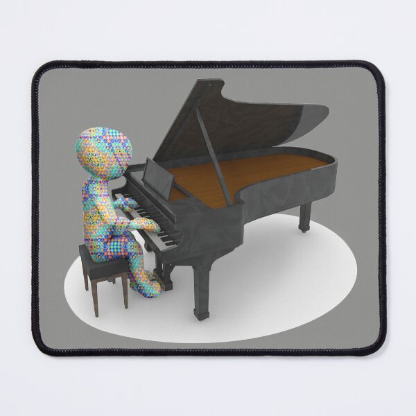 Item preview, Psychedelic Piano Player - Blue Version designed and sold by JoanNinjaHen.