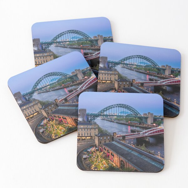Item preview, Riverside view of the Newcastle riverside and bridges at dusk designed and sold by WorldScenery.