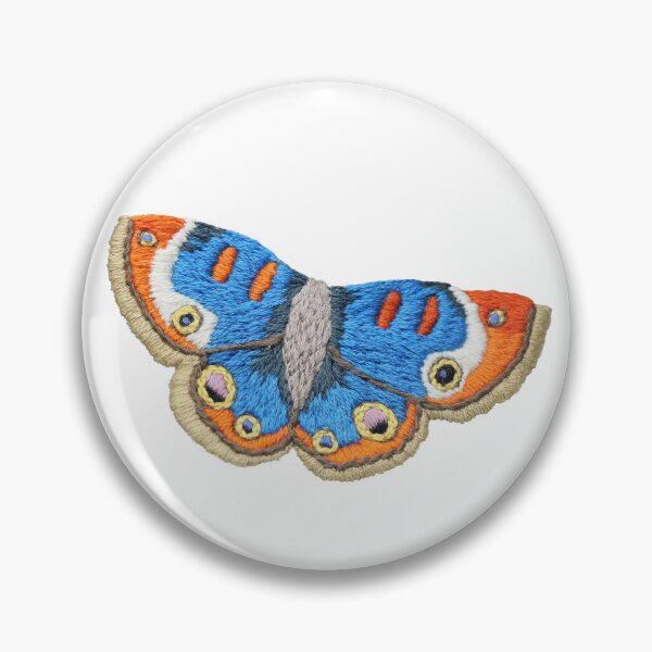 Item preview, Blue Butterfly Embroidered Patch designed and sold by moonfawnco.
