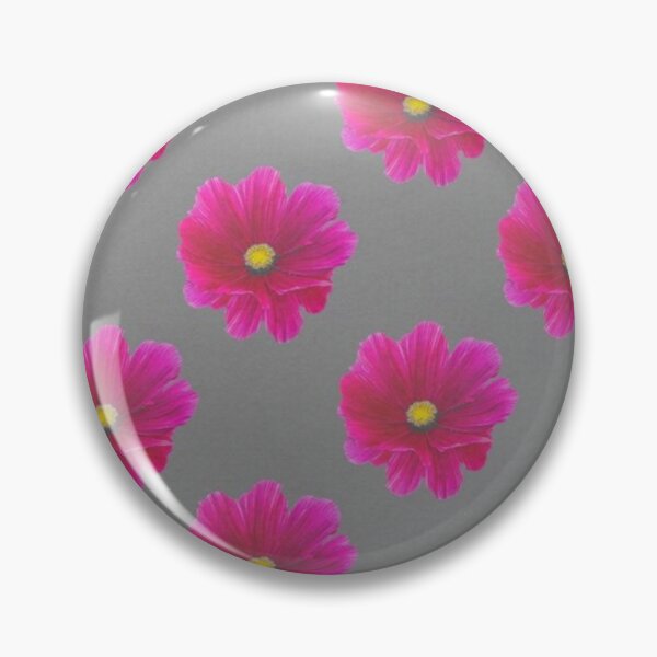 Item preview, FUCHSIA PINK COSMOS  FLORALS GARDEN GREY ABSTRACT designed and sold by sharlesart.