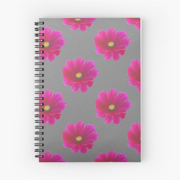 Item preview, FUCHSIA PINK COSMOS  FLORALS GARDEN GREY ABSTRACT designed and sold by sharlesart.