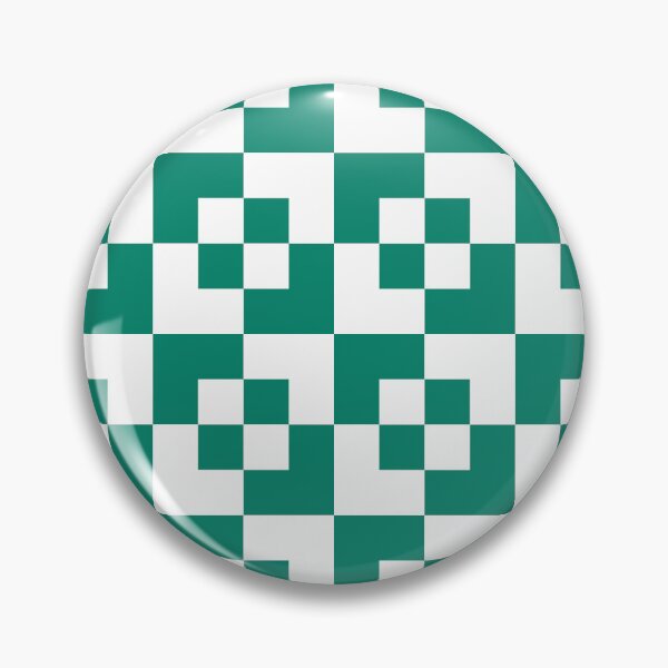 Item preview, Emerald Green Geometric Non Traditional Check Pattern designed and sold by CJAura by Claire Jane Johnson.