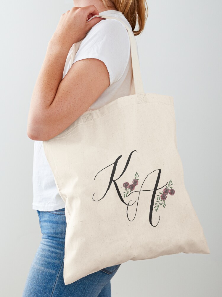 Monogram C R Initials Green Leaves Tote Bag for Sale by monogramstudio