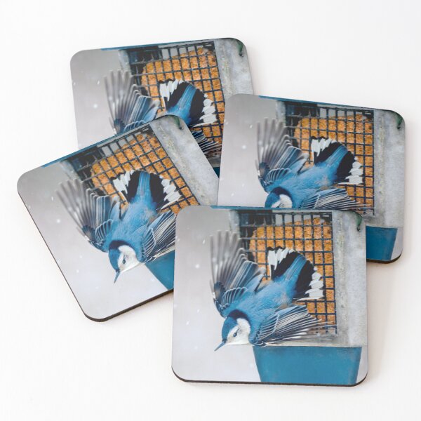 Item preview, White-Breasted Nuthatch in Snow Photograph designed and sold by alpendesigns.