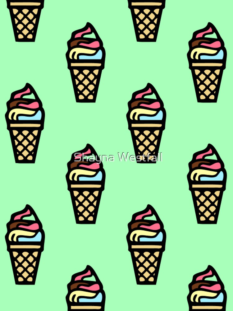icecream cones green pattern print fun funky colorful ice cream cone t shirt by rickitywrecked redbubble