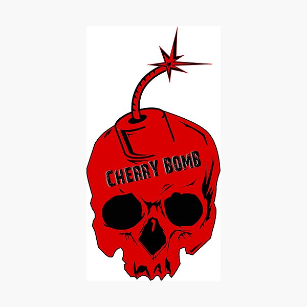 Item preview, cherry bomb, red skull designed and sold by SavageLegion.