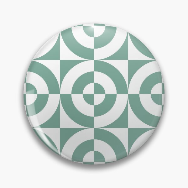 Item preview, Sage Green and White Geometric Circle Check Pattern designed and sold by CJAura by Claire Jane Johnson.