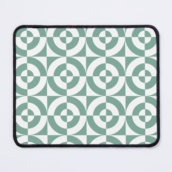 Item preview, Sage Green and White Geometric Circle Check Pattern designed and sold by CJAura by Claire Jane Johnson.