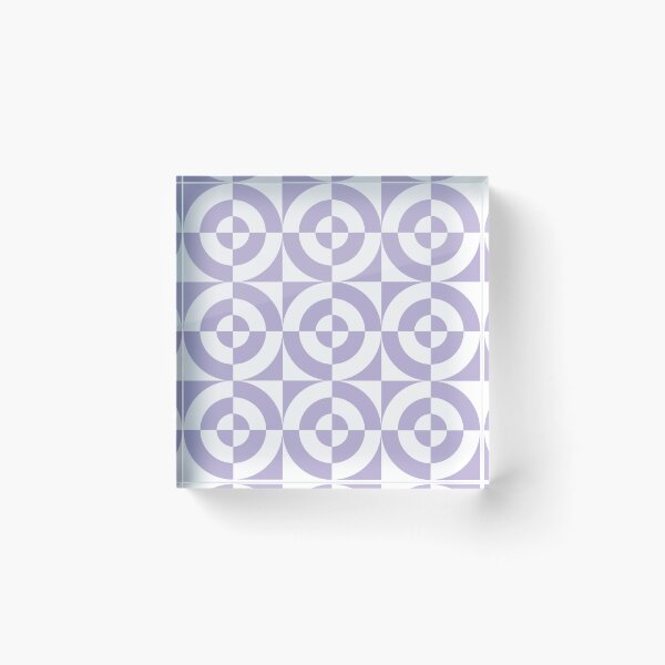 Artikelvorschau, Pastelllila und weißes geometrisches Kreis-Karomuster entworfen und verkauft von CJAura by Claire Jane Johnson.