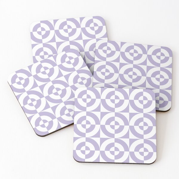 Item preview, Pastel Purple and White Geometric Circle Check Pattern designed and sold by CJAura by Claire Jane Johnson.