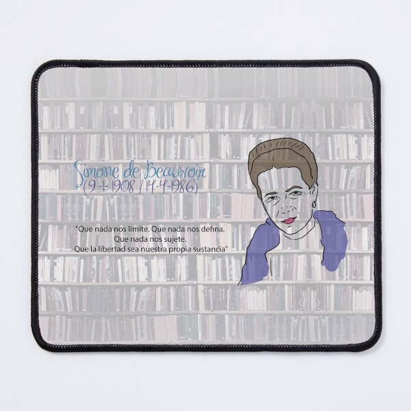 Item preview, Simone de Beauvoir (with quote in Spanish) designed and sold by RebelPurpleGirl.