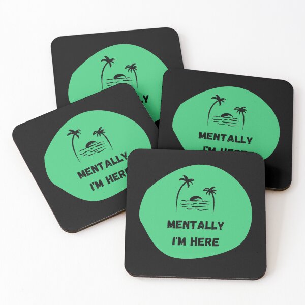 Item preview, BEACH (MENTALLY I'M HERE) – Tropical Beachy Vibes Green designed and sold by justgateau.