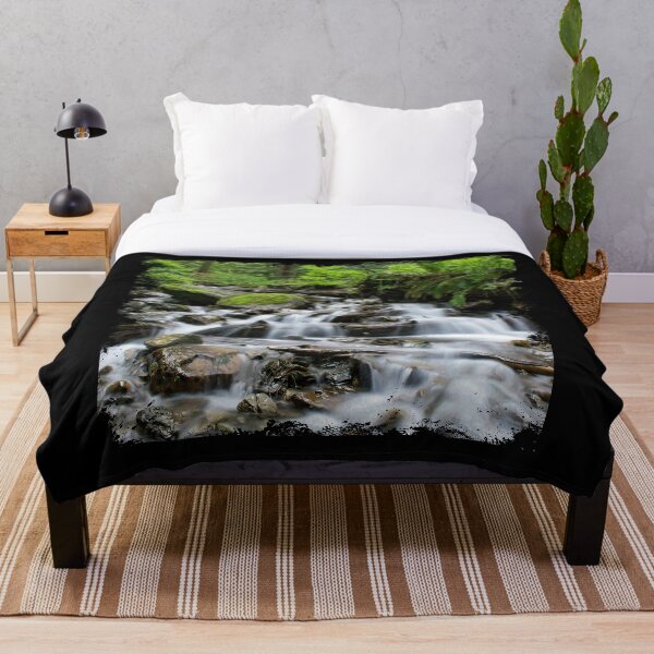 Item preview, Amazing nature landscape,river, waterfall, fast flowing river, morning, sunrise, circle, green, blue, clouds, a lovely view, hiking designed and sold by inurey.