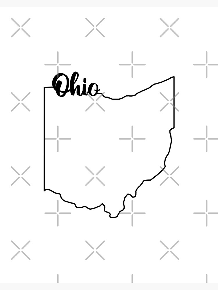 ohio-state-outline-art-board-print-for-sale-by-evolvclothing-redbubble