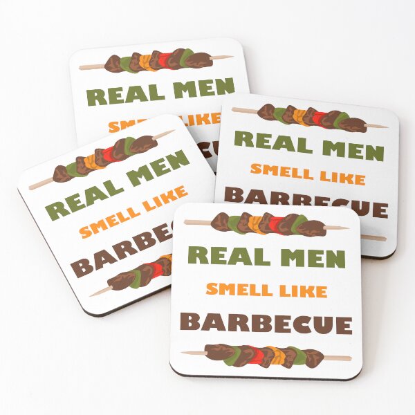 Item preview, Real Men Smell Like Barbecue Funny Text  designed and sold by krysoth.
