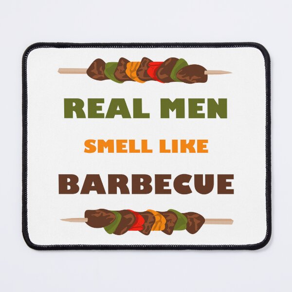 Item preview, Real Men Smell Like Barbecue Funny Text designed and sold by krysoth.