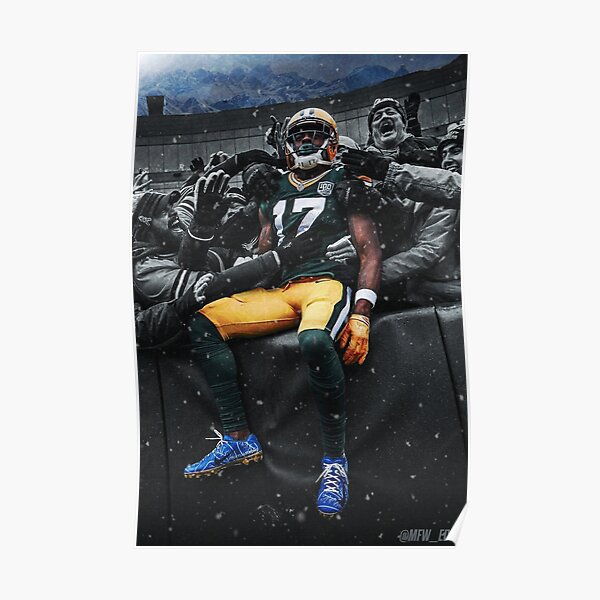 Davante Adams Vintage Green Bay Packers Poster Wall Art Printable