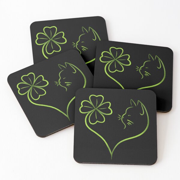 Item preview, St Patrick's clover cat designed and sold by smokylemon.