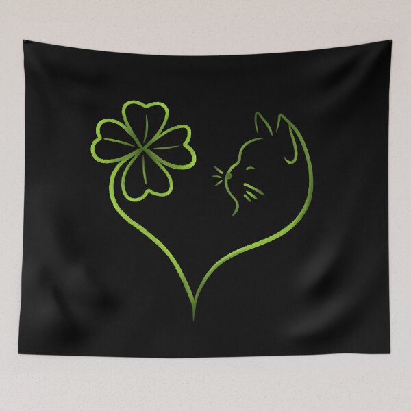 Item preview, St Patrick's clover cat designed and sold by smokylemon.