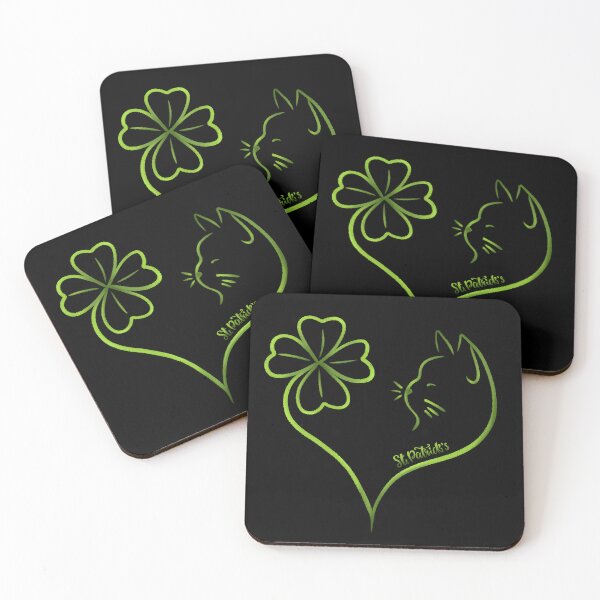 Item preview, St Patrick's clover cat designed and sold by smokylemon.