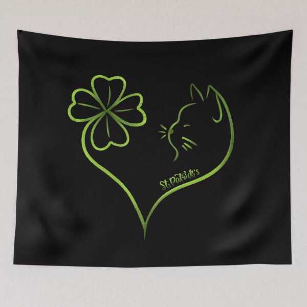 Item preview, St Patrick's clover cat designed and sold by smokylemon.