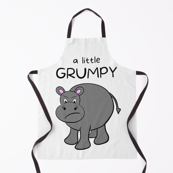 Item preview, A little Grumpy Hippo Cartoon Drawing designed and sold by SparkyMae.
