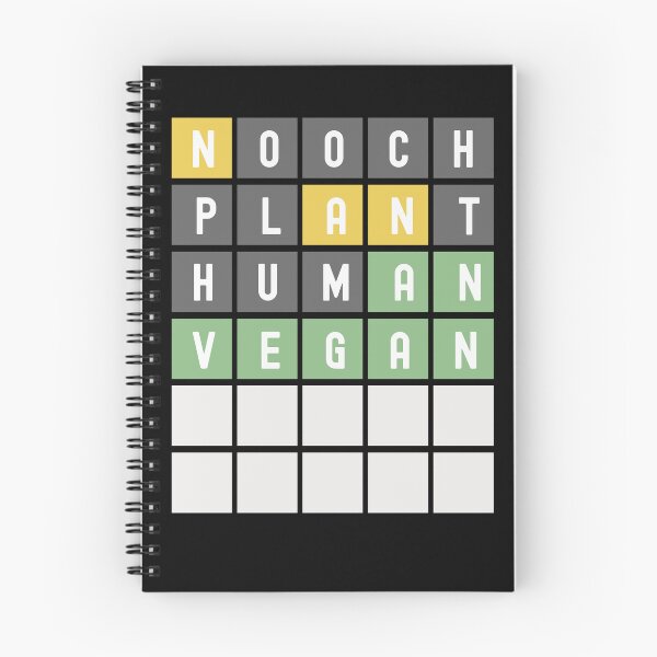 Item preview, Wordle Obsession, vegan wordle plant based, word puzzle designed and sold by Hitokami.